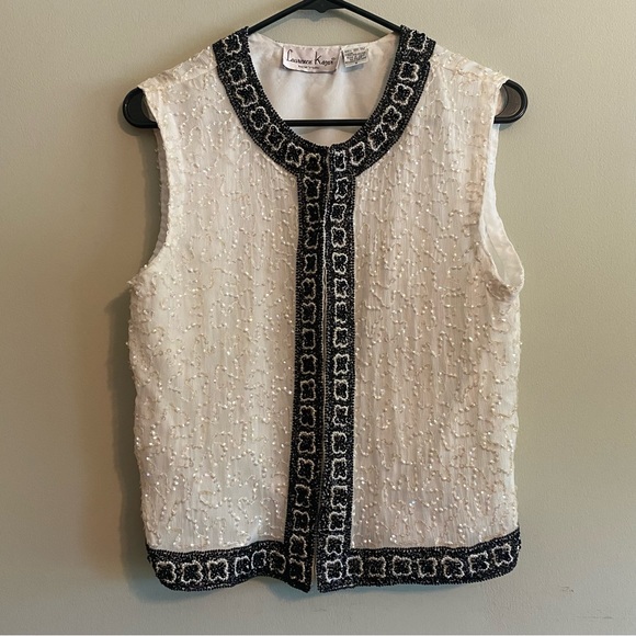 Laurence Kazar Tops Laurence Kazar New York Sequin Vest Poshmark